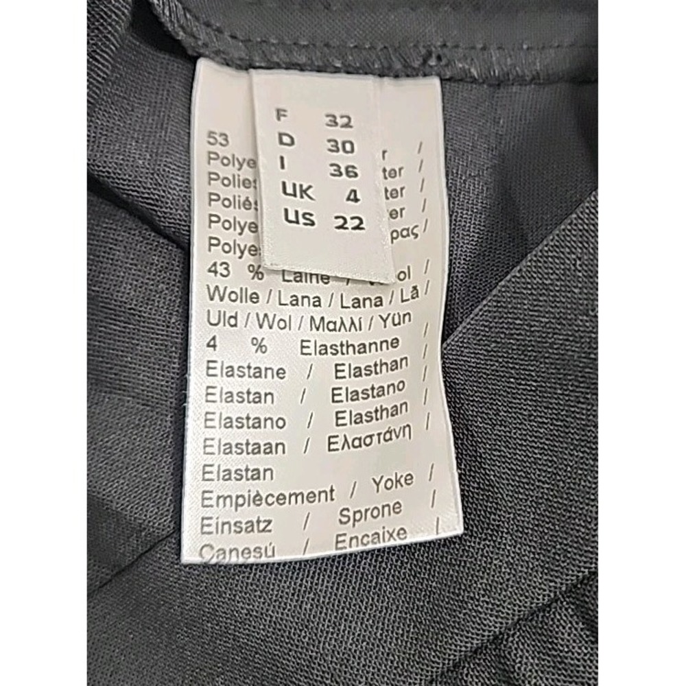 Lacoste Black Gray Pleated Mini Skirt Made in France Size UK 4 US 2 - Picture 7 of 7